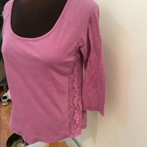 MOSSIMO XS soft purple tee with lace detail - Picture 5 of 7